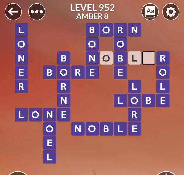 Wordscapes level 952